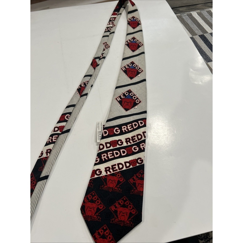 New Vintage Men's Neck Tie 56" Polyester Red Dog Beer 1995 Plank Road Brewery